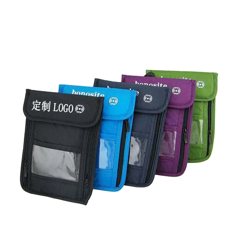 Высокое качество по индивидуальному заказу, защита от кражи, отделение для паспорта, визитных карточек, аксессуары для путешествий, обложки для паспорта, сумка на шею с радиочастотной идентификацией