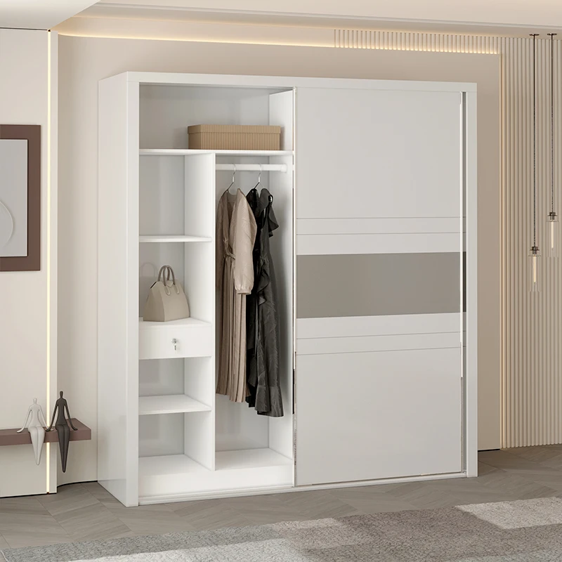 hot sale queen size bedroom set sliding door wardrobe storage bed wooden bedroom set