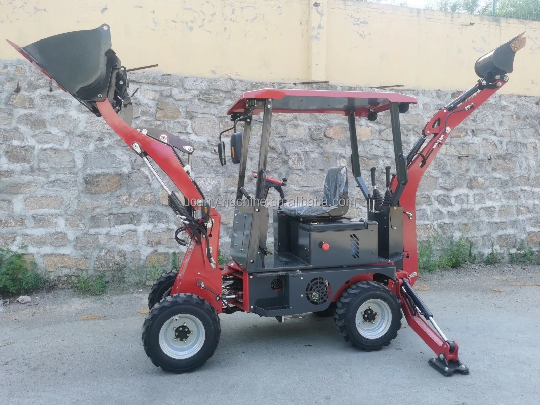 2023 new design mini electric tractor loader backhoe front compact backhoe tractor loader with backhoe