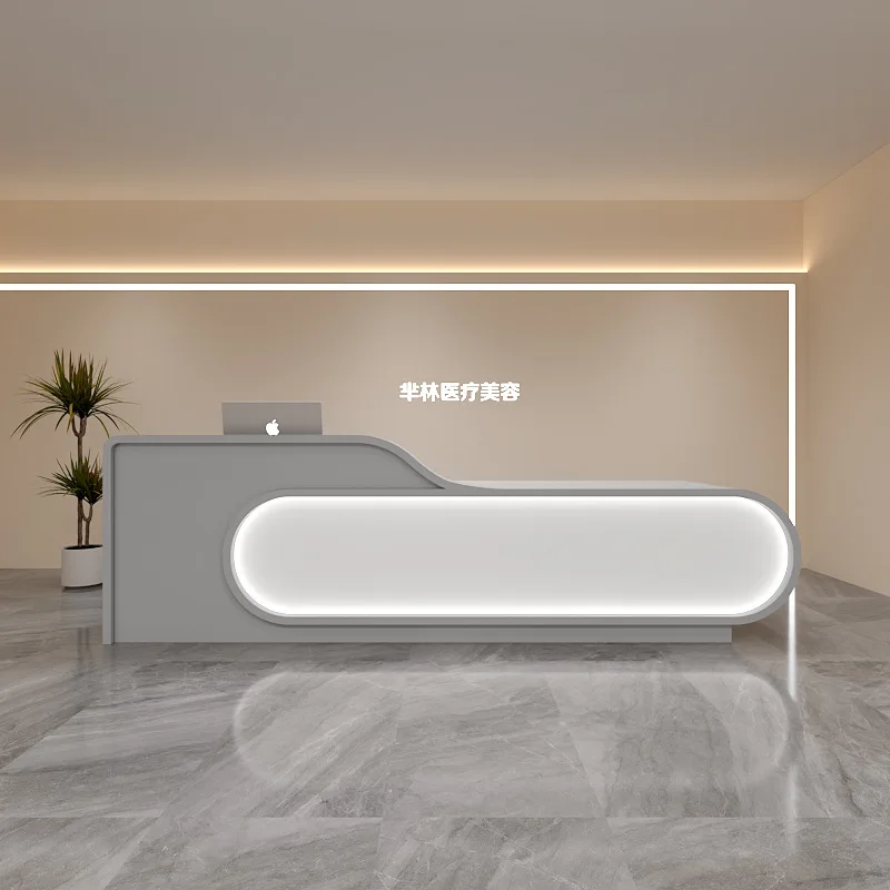 2024 Reception Furniture New Modern Simplicity Customized reception desk cashier table reception desk beauty salon