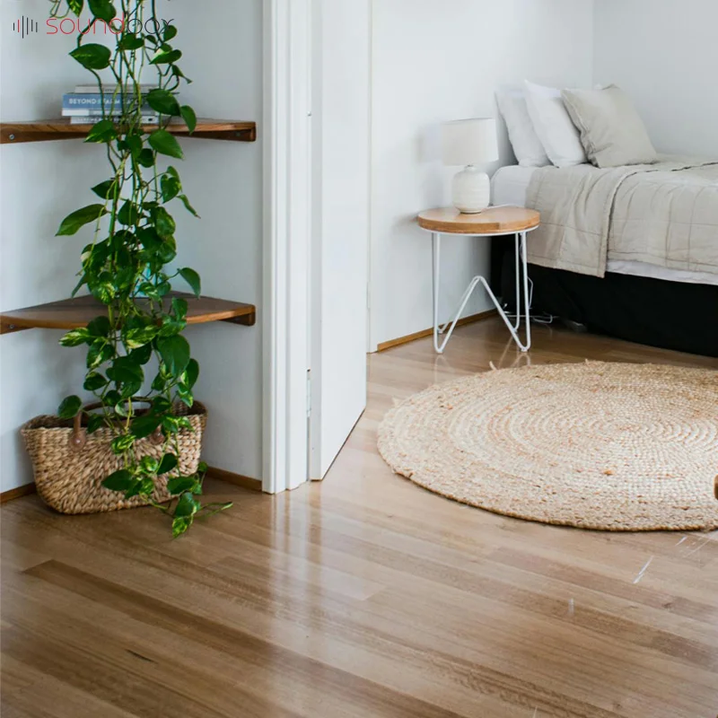 Soundbox solid hardwood floors boards cork floor pvc wpc board acoustic timber wide flooring