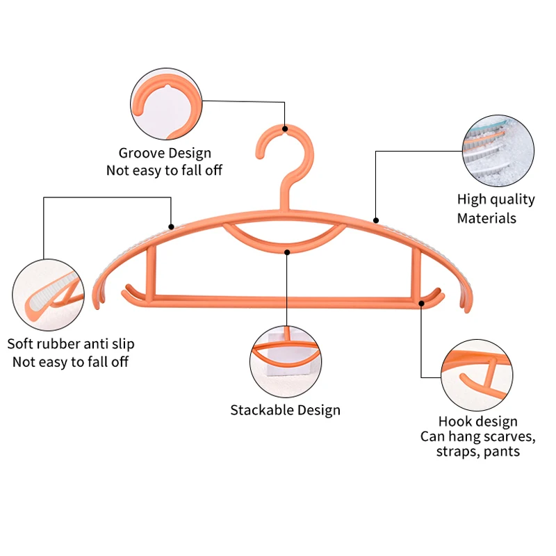 HYB ODM Cintre Plastic Clothes Hanger Golden Color Wide Shoulder Luxury Hanger Rack for Coat Pants Wedding Dress