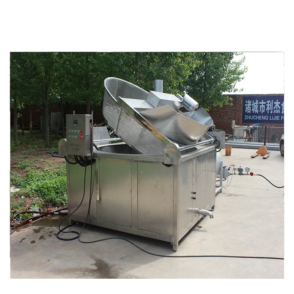 commercial automatic electric stir kfc chicken potato chips batch frying machine