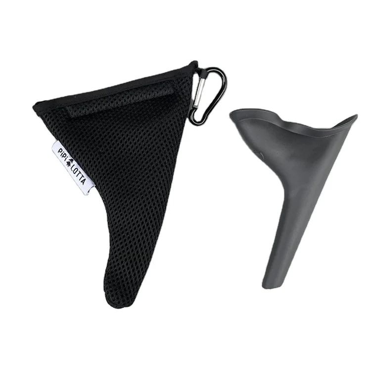 custom  Silicone Funnel Urine Cups Portable Urinal for Women Standing Up to Pee Funnel Female Urination Device with mesh pouch