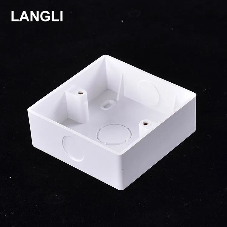 LANGLI 86 Type Square 3x3 Thick Pvc Electrical Plastic Wall Socket Back Outdoor Junction Switch Box