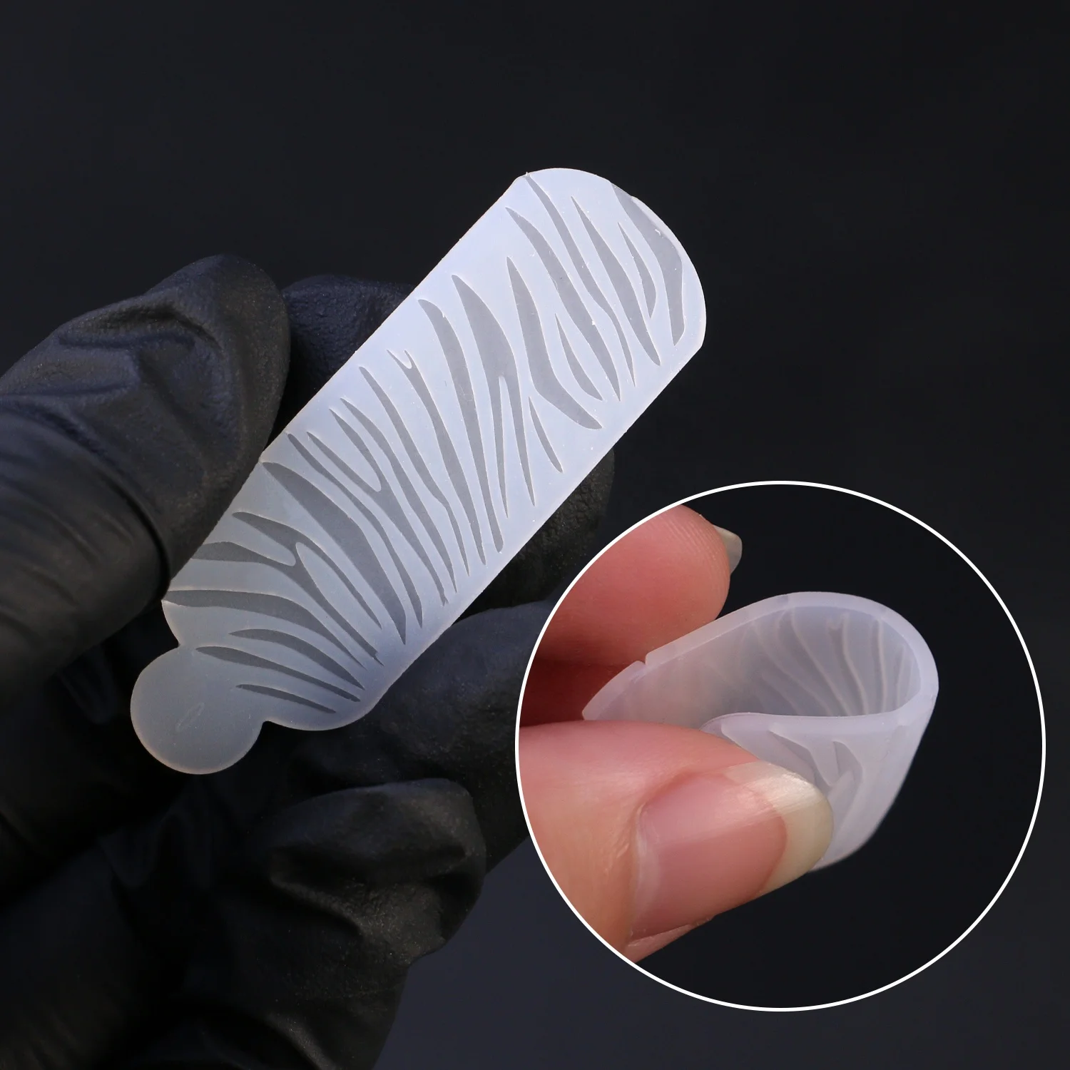 Gelsky Reusable Silicone Nail Mold Snake Leopard Zebra Diamond Nail Art Manicure Tools