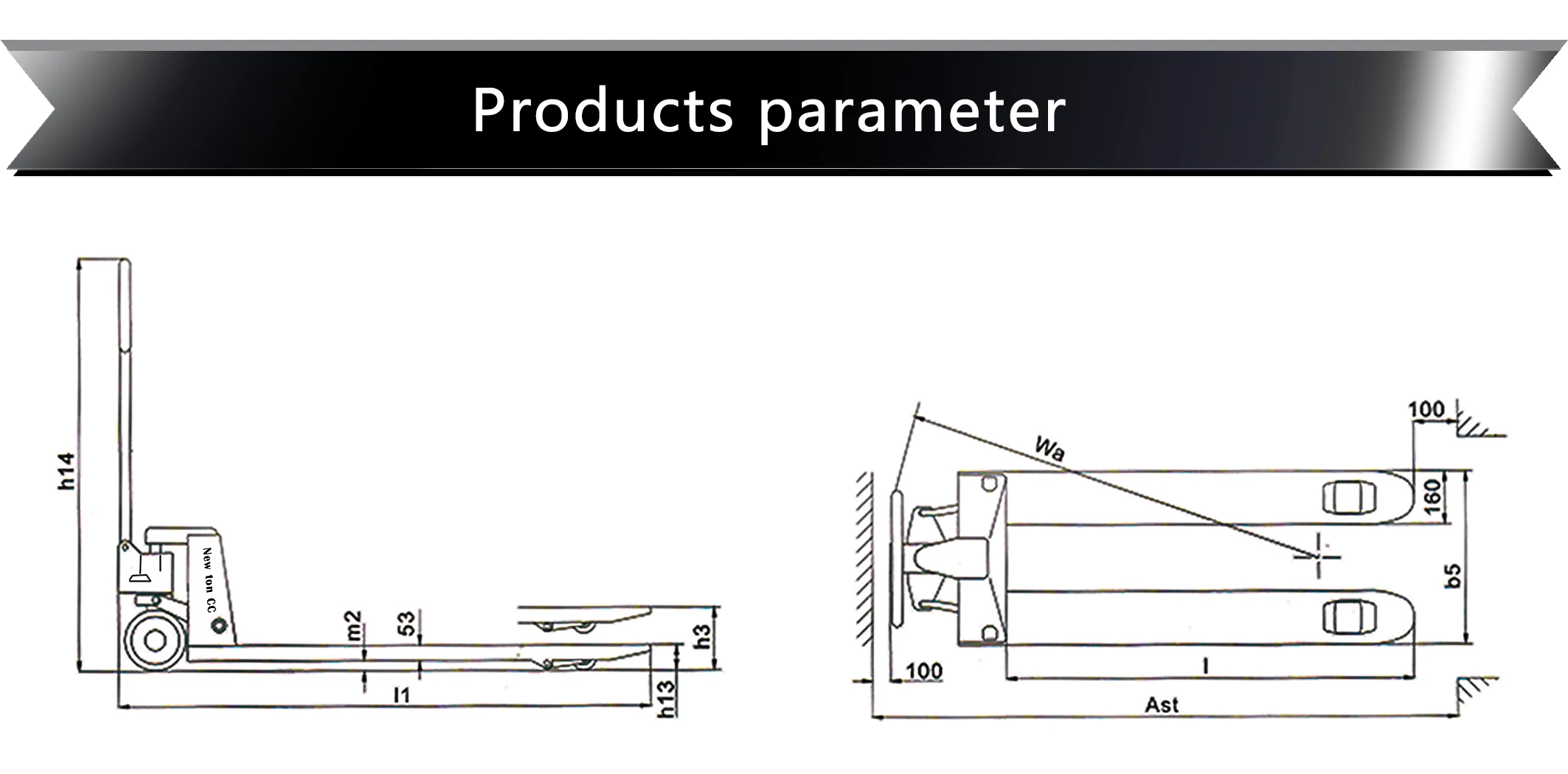 wholesale pallet truck manual forklift hydraulic hand trolley with AC cylinder
