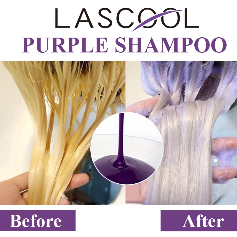 Blond brightening purple silver shampoo no yellow purple hair shampoo private label oem no yellow purple shampoo for blonde hair