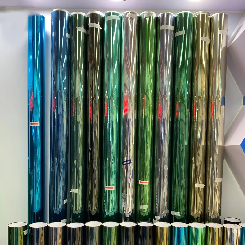 Silver Mirror Reflective Aluminum Building Window Film One Way Vision Window Film