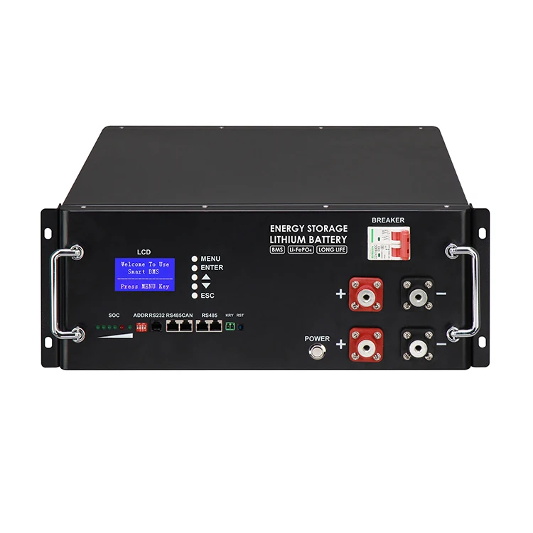 51.2V 100AH Lithium Iron Battery 6000 Times Cycle Life  48V 200AH Rack Mounted Lifepo4 Battery Pack For Renewable Energy System