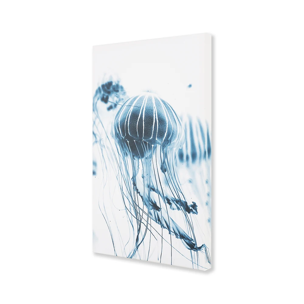 Modern Blue Animal Canvas Printing Art Digital Painting Wall Art Home Decoration Framed and Stretched Living Room Decoration