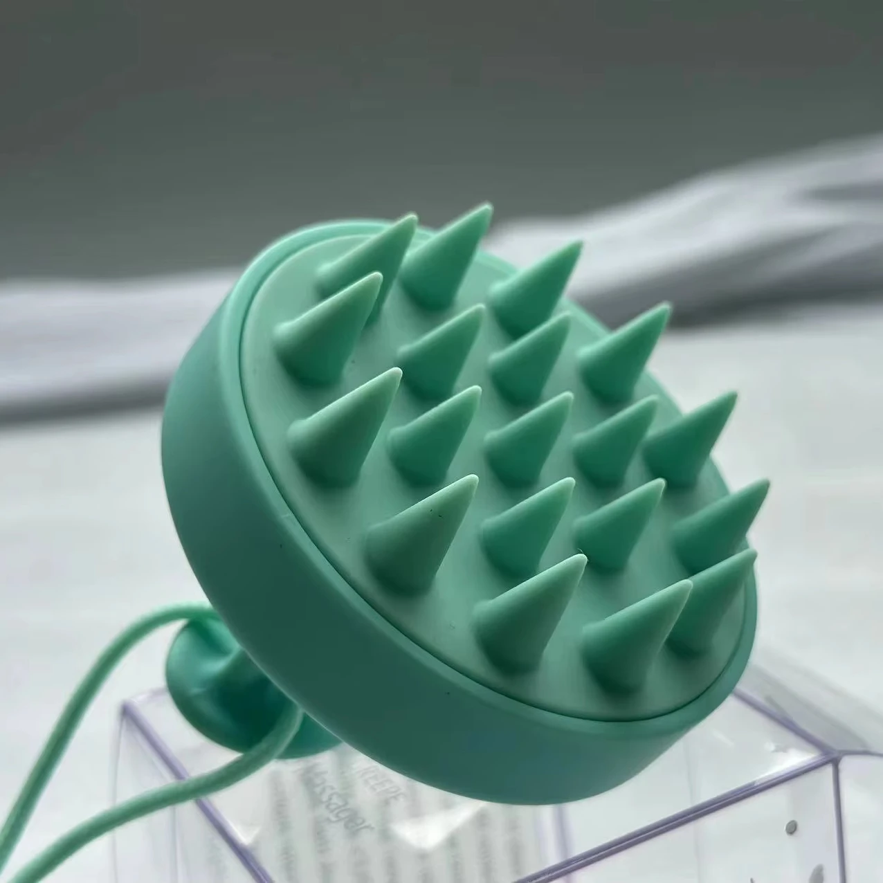 High Quality Custom Logo Silicone Manual Hair Wash Detangler Eco-Friendly Handheld Scalp Massager Spa Shampoo Shower Brush