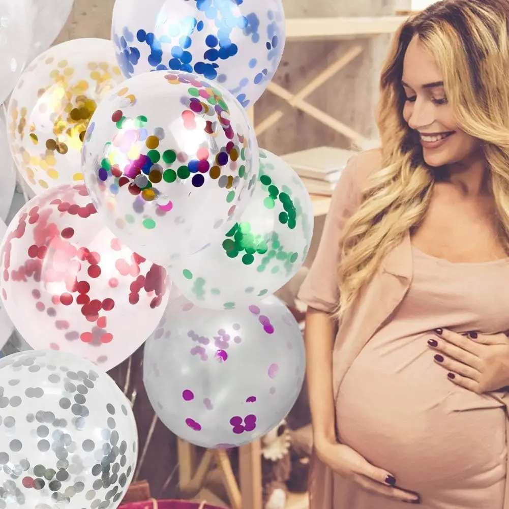 30 Pack 12 inch Latex Party Balloons with Confetti Dots for Wedding Engagement  Confetti Balloons
