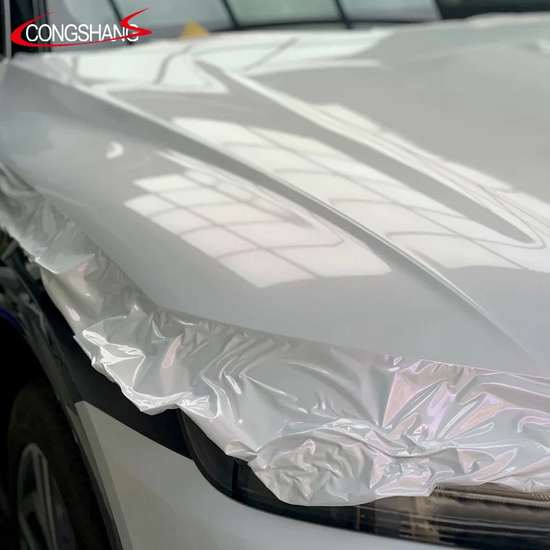 Car Body Decoration Glossy White Chameleon Car Vinyl Wrap