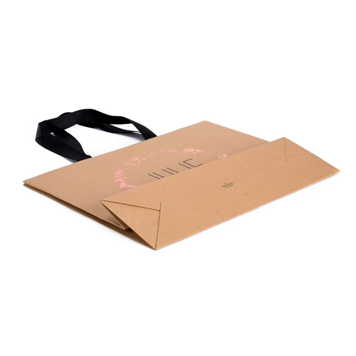 Recycled Luxury Paper Shopping Bag with Handle Custom Logo for Clothes Jewelry Shopping Gifts Packaging Bag OEM Offset Printing