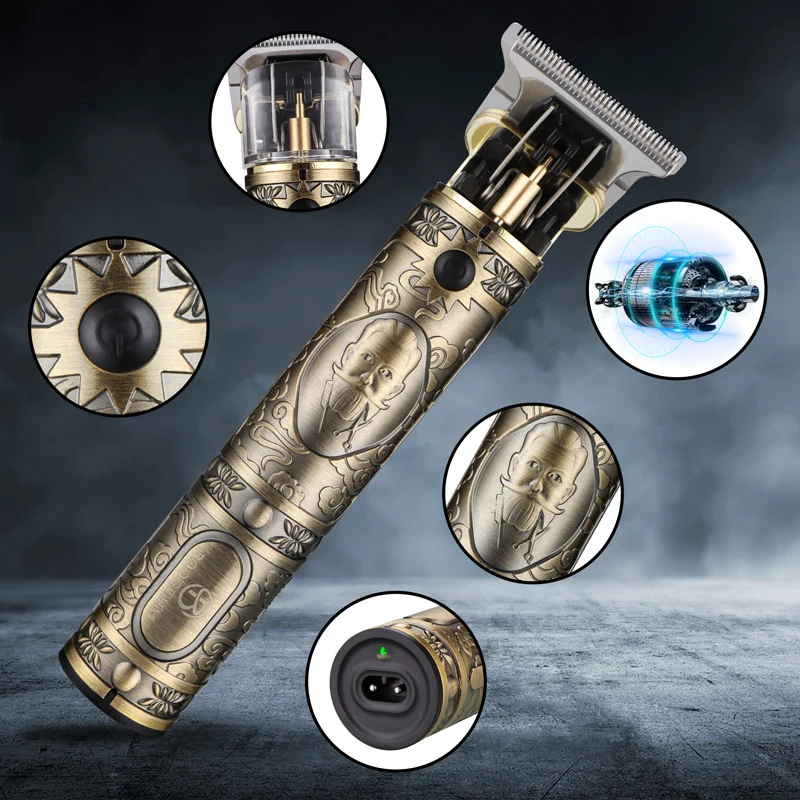 Wholesale Buddha Head Logo USB Rechargeable Cordless Hair Trimmer Professional Electric Hair Trimmer TRIMMER PRICE