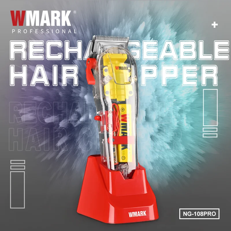 WMARK NG-108PRO RTS 7300RPM Special Rechargeable Electric Barber Mens Hair Clippers Cordless Hair Trimmers for Salon