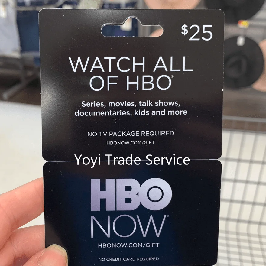 HBO gift cards can charge for HBO Now HBO Max Account 1 year Subscription