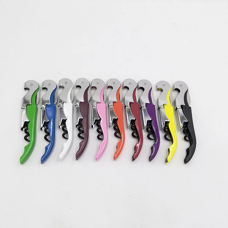 Best Selling Basic Classic Stainless Steel Corkscrew Wine Opener minimalist design wine tools with colorful plating