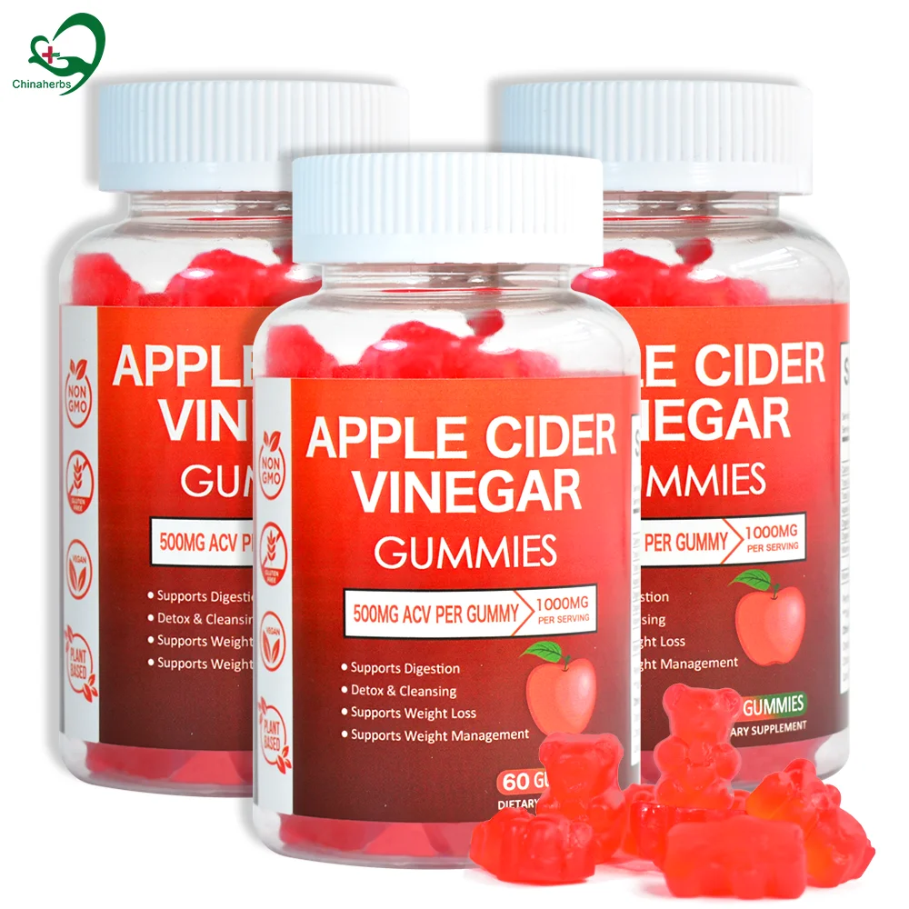 Chinaherbs keto apple cider vinegar gummies Bear with mother vitamins weight loss vegan metabolism detox fast diet slimming burn fat gummy