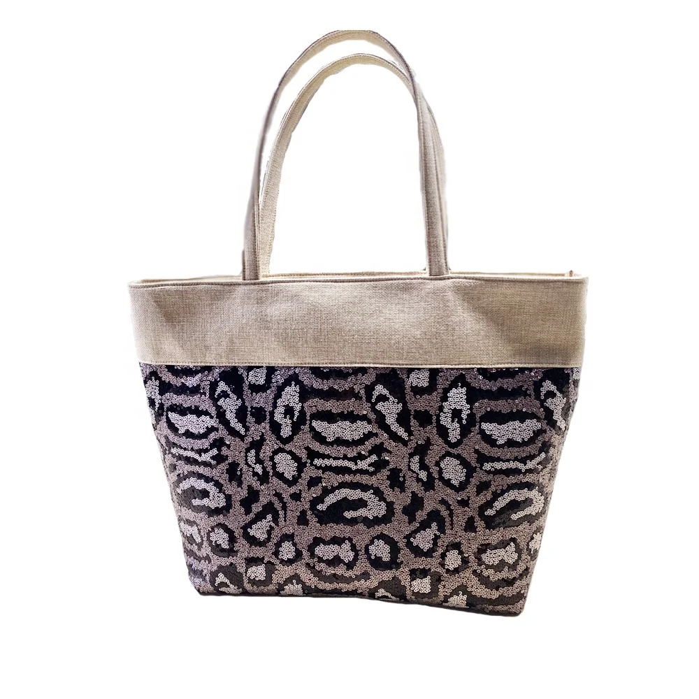 
Fashion ladies wholesale fabric sale travel - large chain shoulder charming cow totes sets handbags Cheetah print handbags 