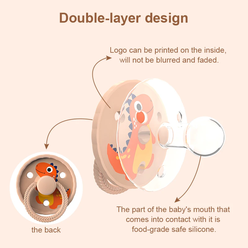 Wholesale 2024 New Pacifier Baby BPA-Free Silicone Baby Soother Pacifier Soft Nipple Type for 0-12 Months New Baby Gift