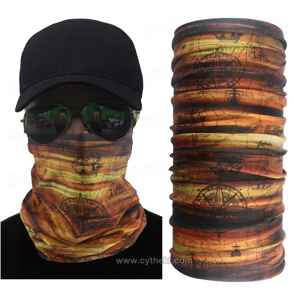 
Latest High Quality Outdoor UPF 50+ 4Way Stretch Seamless Headgear Ice Silk Multifunctional Tube Headwear Custom Cooling Bandana 