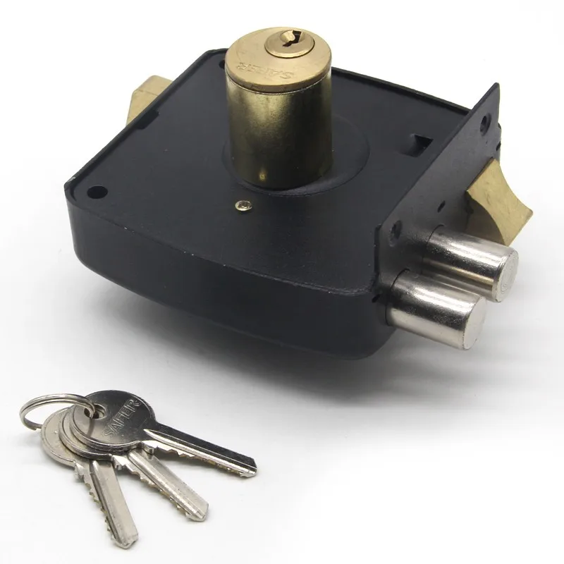 
Chile peru travez model cerradura de soberponer brass black painted chapa door rim lock 