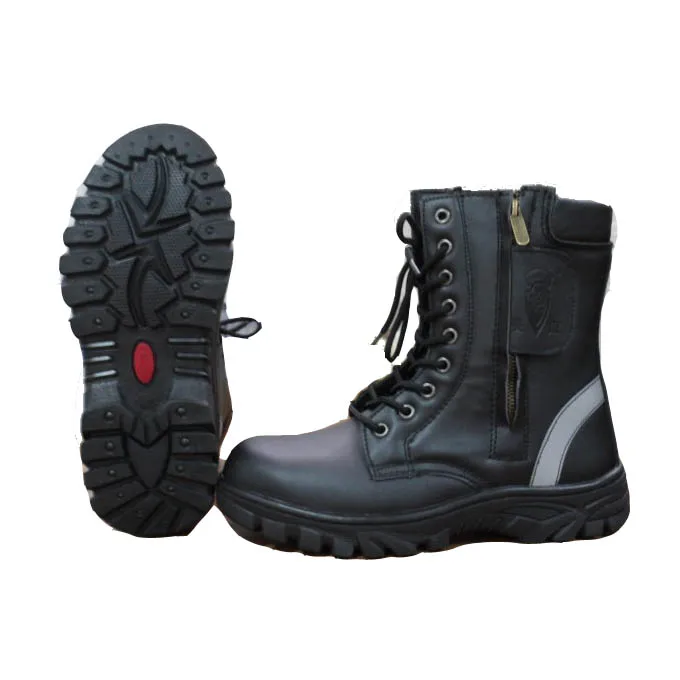 steel sole steel toe climb Tan leather  safety fireman firefighting rescue leather boots