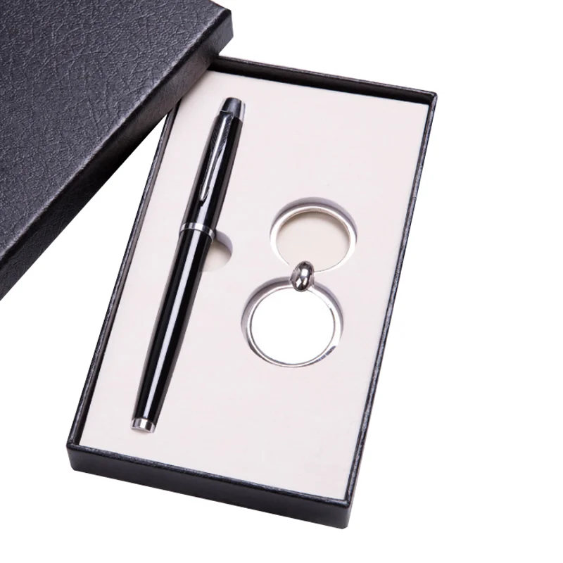 Рекламный деловой подарок из нержавеющей стали, металлический держатель для ручки, подарочный набор с коробкой для мужчин