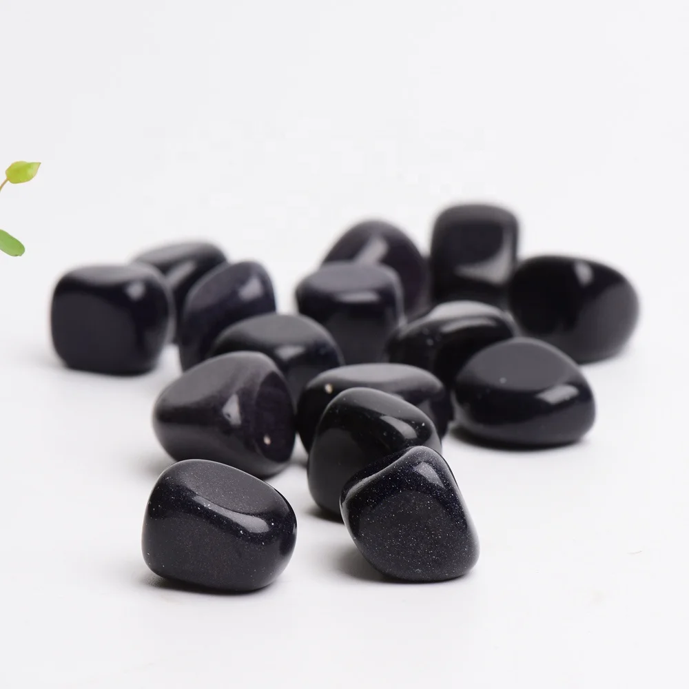 Custom natural polished healing tumbled stones bulk blue sandstone crystal tumbled stone