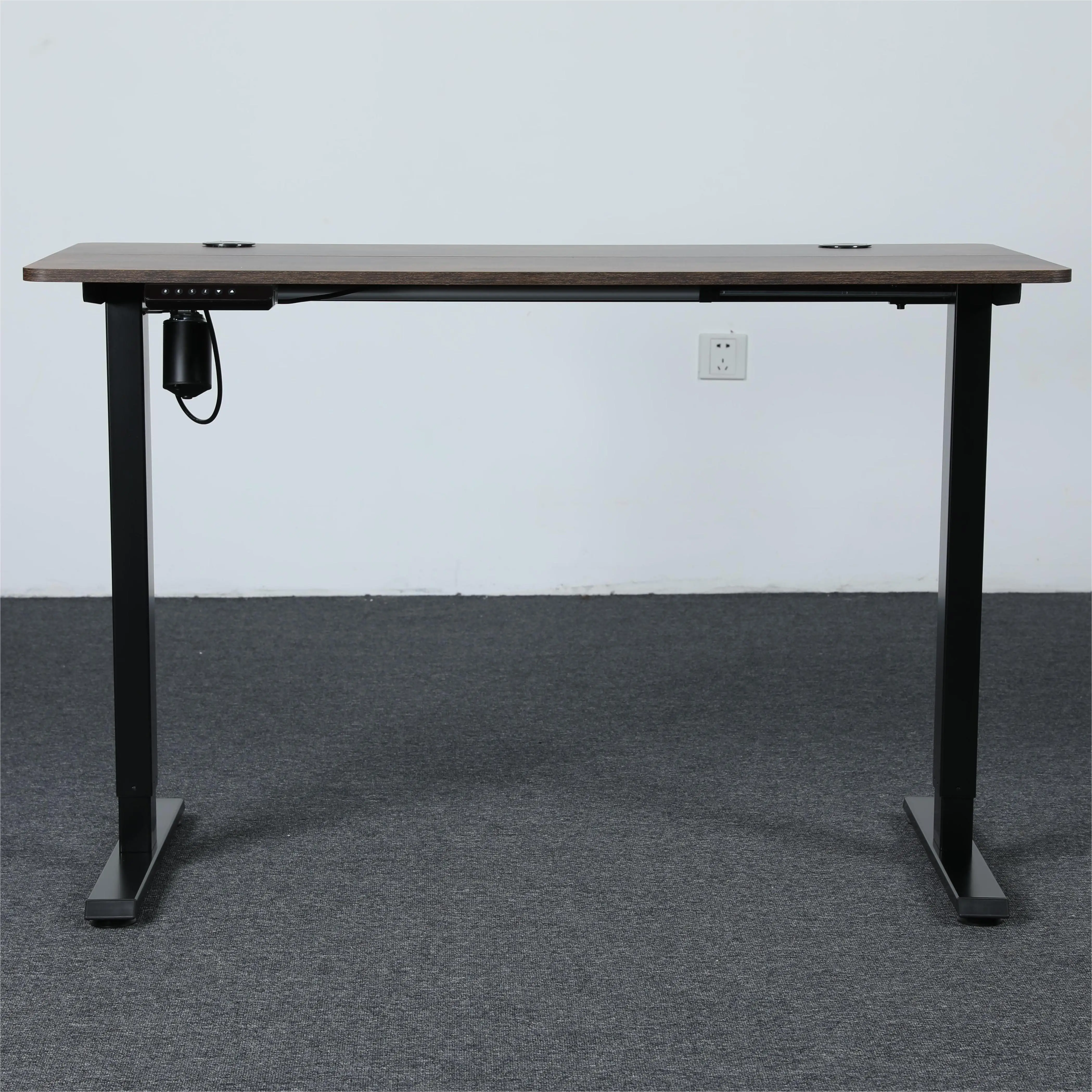 adjustable desk White sit stand desk office pc table height home office ergonomic lifting desk