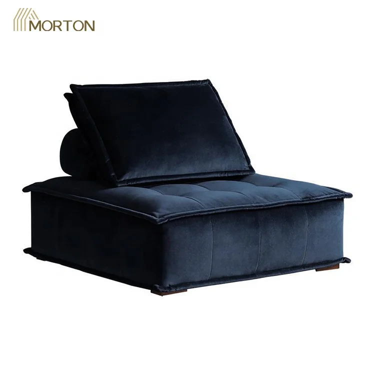 modern fashion restaurant coffee shop furniture backrest cushion with round pillow armrest upholstery velvet fabric sofa seats