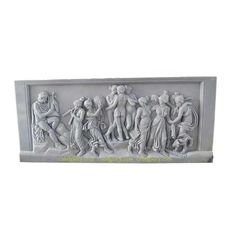 Stone mural painting Marble Angels and babies statue Wall Art Decorative design Relief Sculpture