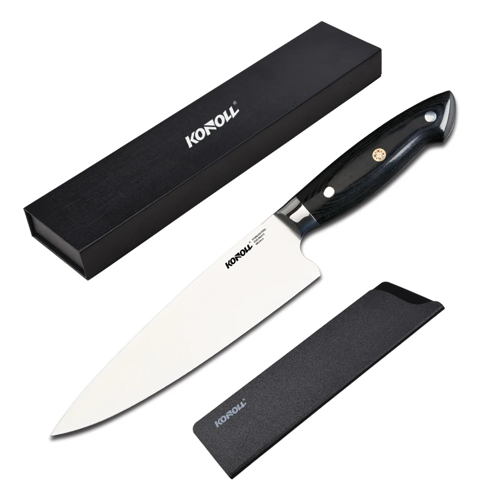 High Grade Type Stainless Steel Kitchen Chef Knife Black Pakka Wood Handle With 5Cr15 Blade Germany Standard