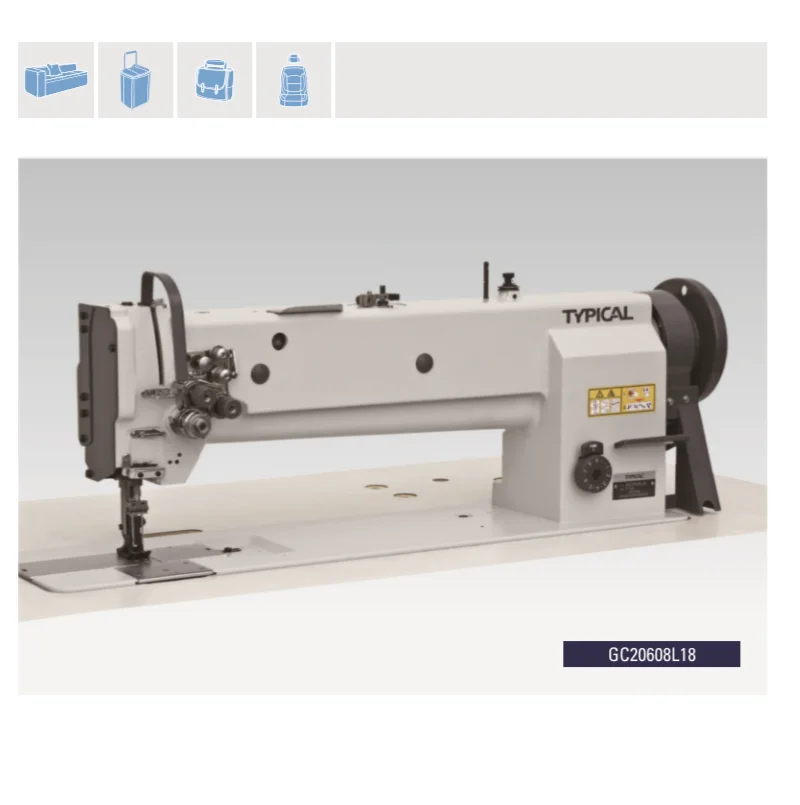 GC20608L18 Best used leather parachute long arm double needle industrial sewing machine