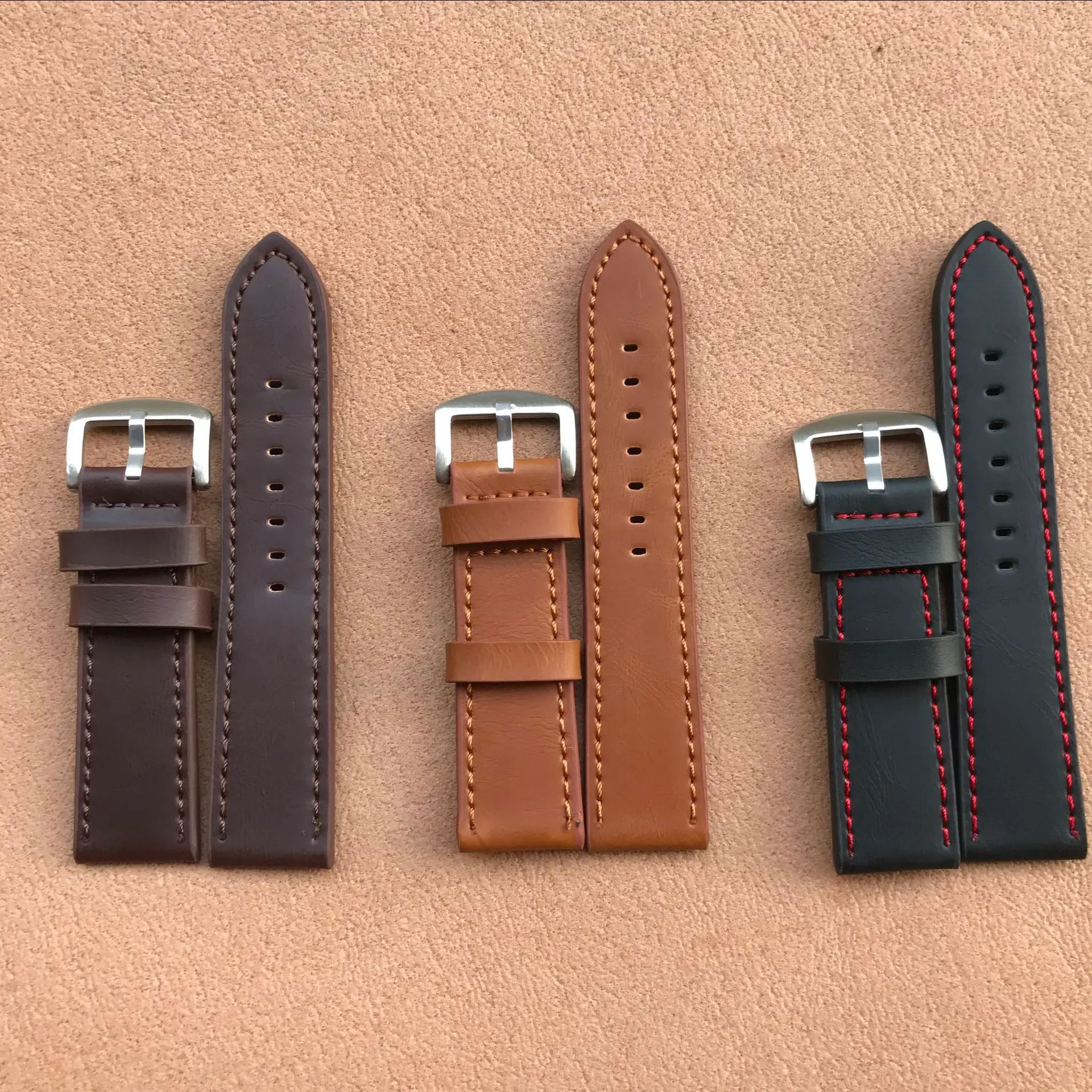 Quick Release Cowhide Leather Watch Strap 18mm 20mm 22mm 24mm Fashion Watch Band for Men Watchb Black Sport Watch band