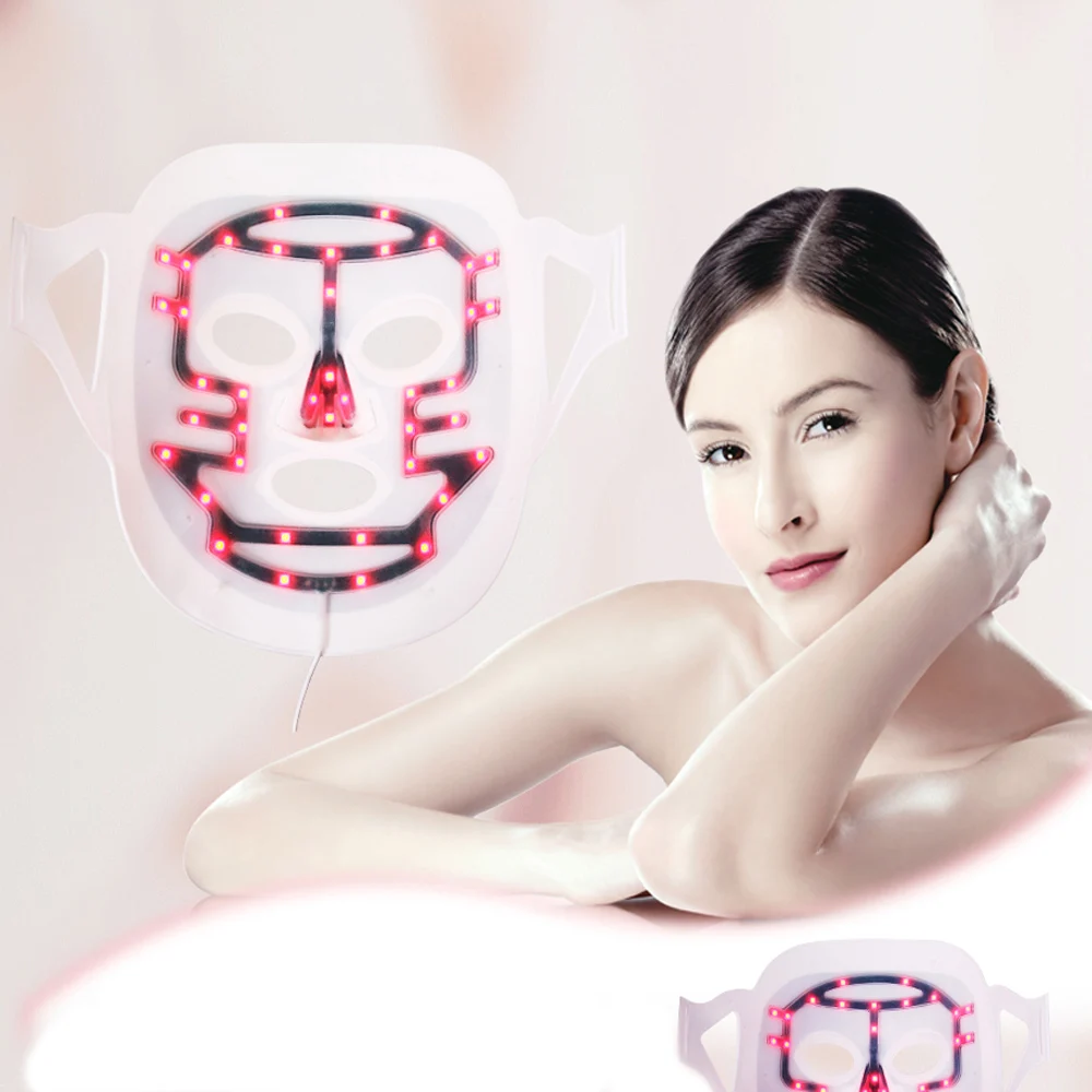 
light therapy 2021 washable silicone cover 3 colors led photon therapy facial mask 