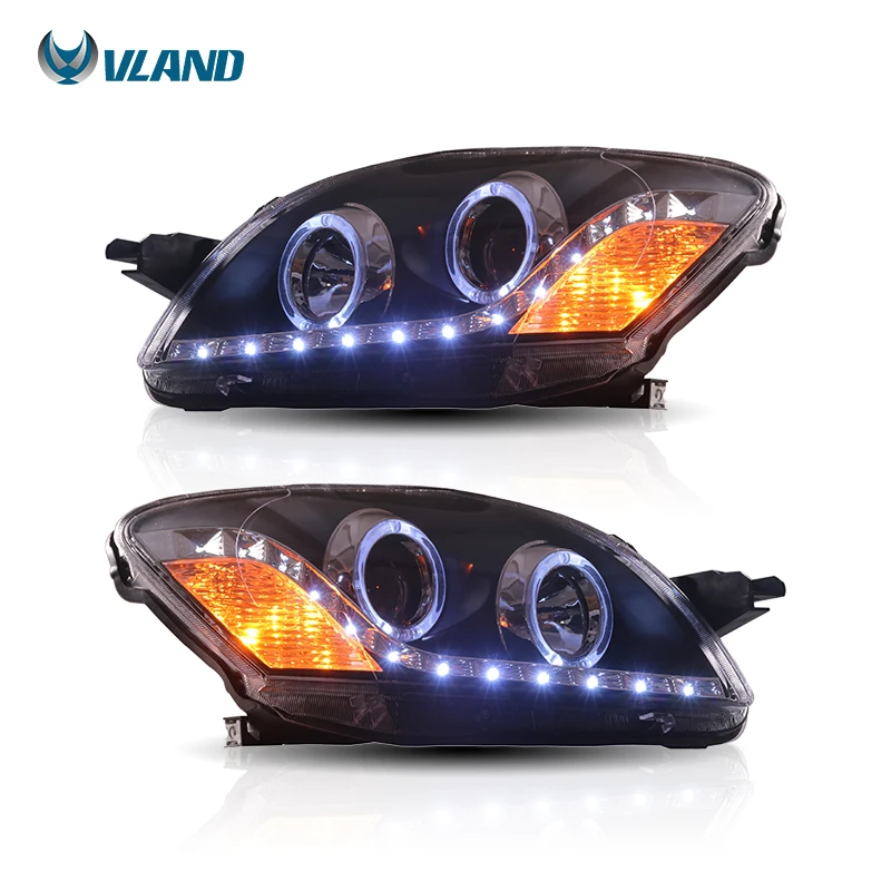 VLAND factory manufacturer 2th Gen Belta Yaris Sedan XP90 headlight 2008-2013 led headlight for Toyota vios