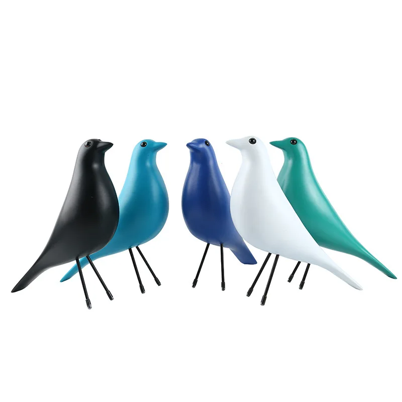 Factory Wholesale Simple Design Modern Bird Animal Multi color Creative Ornament Desktop Craft Ornament Home Decoration