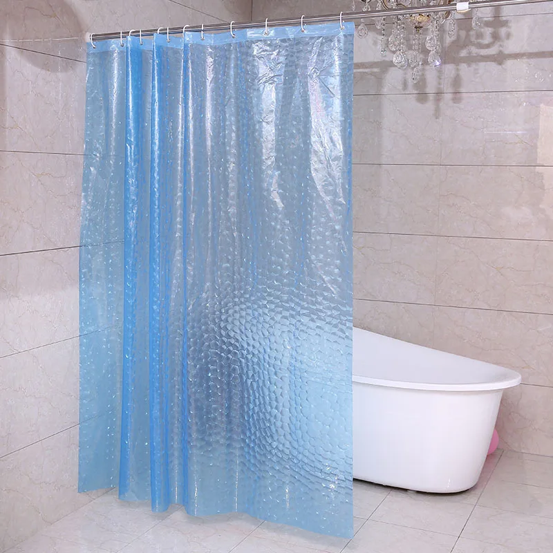 Customized Heavy Duty Waterproof Mildew-free PEVA 3D Effect Bath Curtain