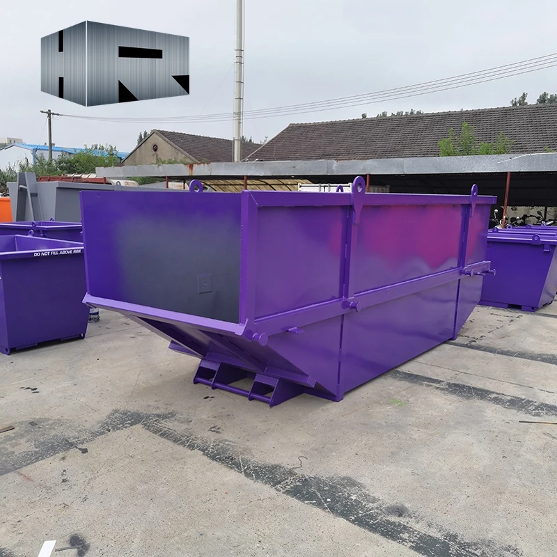 Промышленный Штабелируемый квадратный стальной мусорный контейнер, рекламный мусорный бак