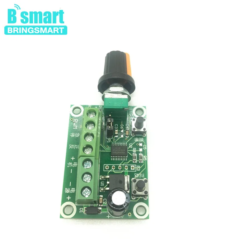 Bringsmart Single-Phase Motors Stepless Speed Regulation 6-30V BLDC 12v Micro Motor Controller PWM Mini motors Governor