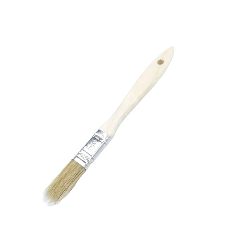 3 IN Wall Natural Bristle White Gray Paint Brush Wooden
