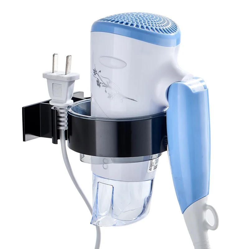 Punch-free hair dryer stand bathroom electric hair dryer storage rack wall-mounted suction cup hair dryer holder