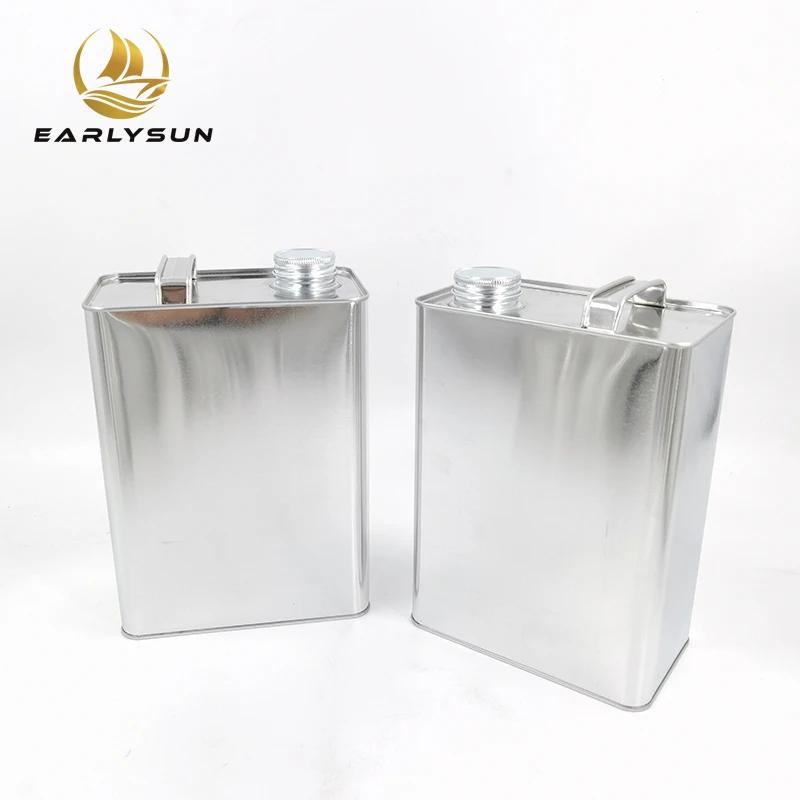 Hot sale square engine oil metal tin can petrol use tin box with plastic cap