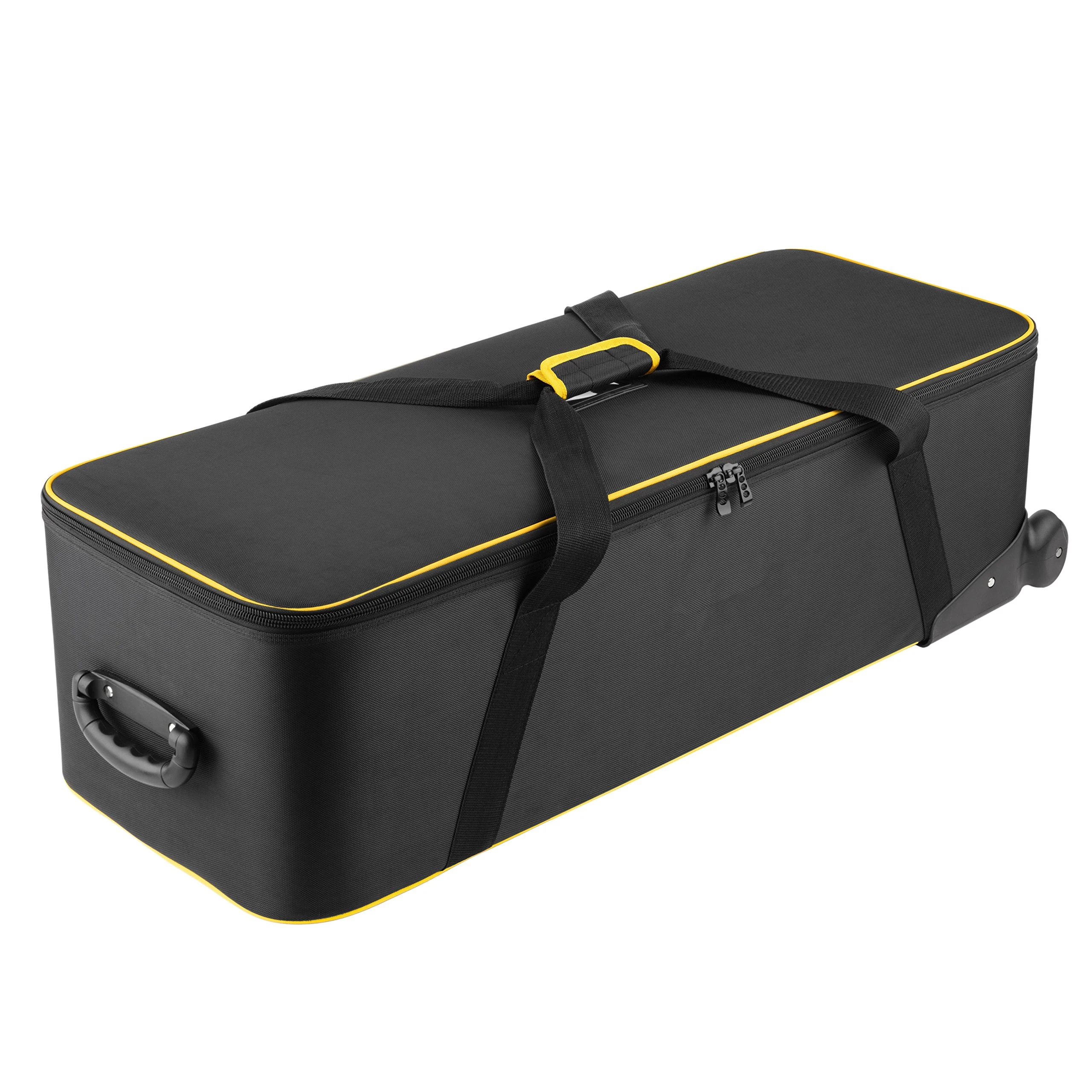 3 Monolights Adjustable Dividers Large Mesh Pocket Protect Black Impact LKB-R2 Light Kit Camera Wheels Roller Bag