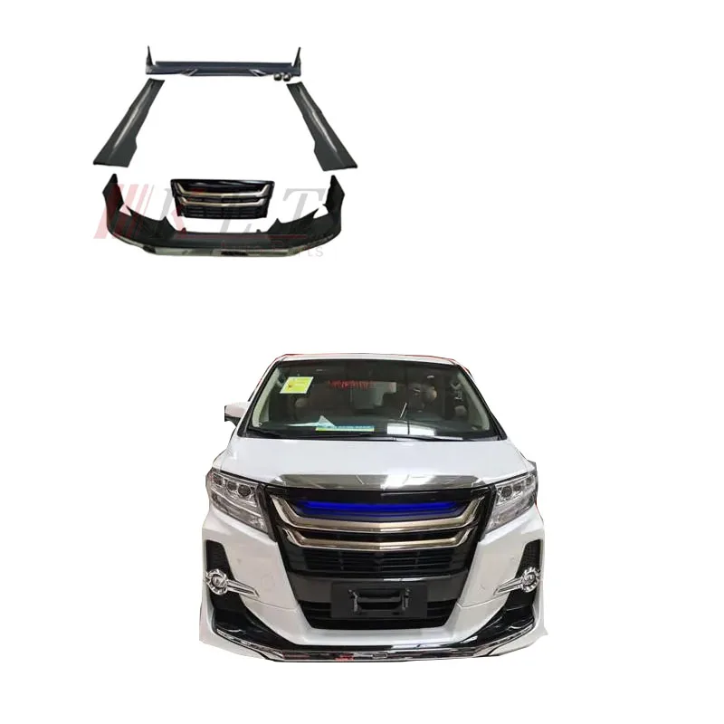 KLT NEW ARRIVED SC modellista BODY KIT PP MATERIAL BUMPER for TOYOTA ALPHARD Bodykit 2015-2018