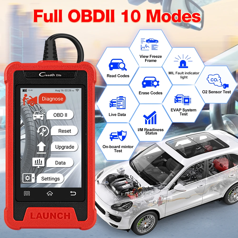 Factory Hot Sales Modern Design Launch Cre200 Car Diagnosis Scanner Machine Engine Diagnostic Golf Monitor