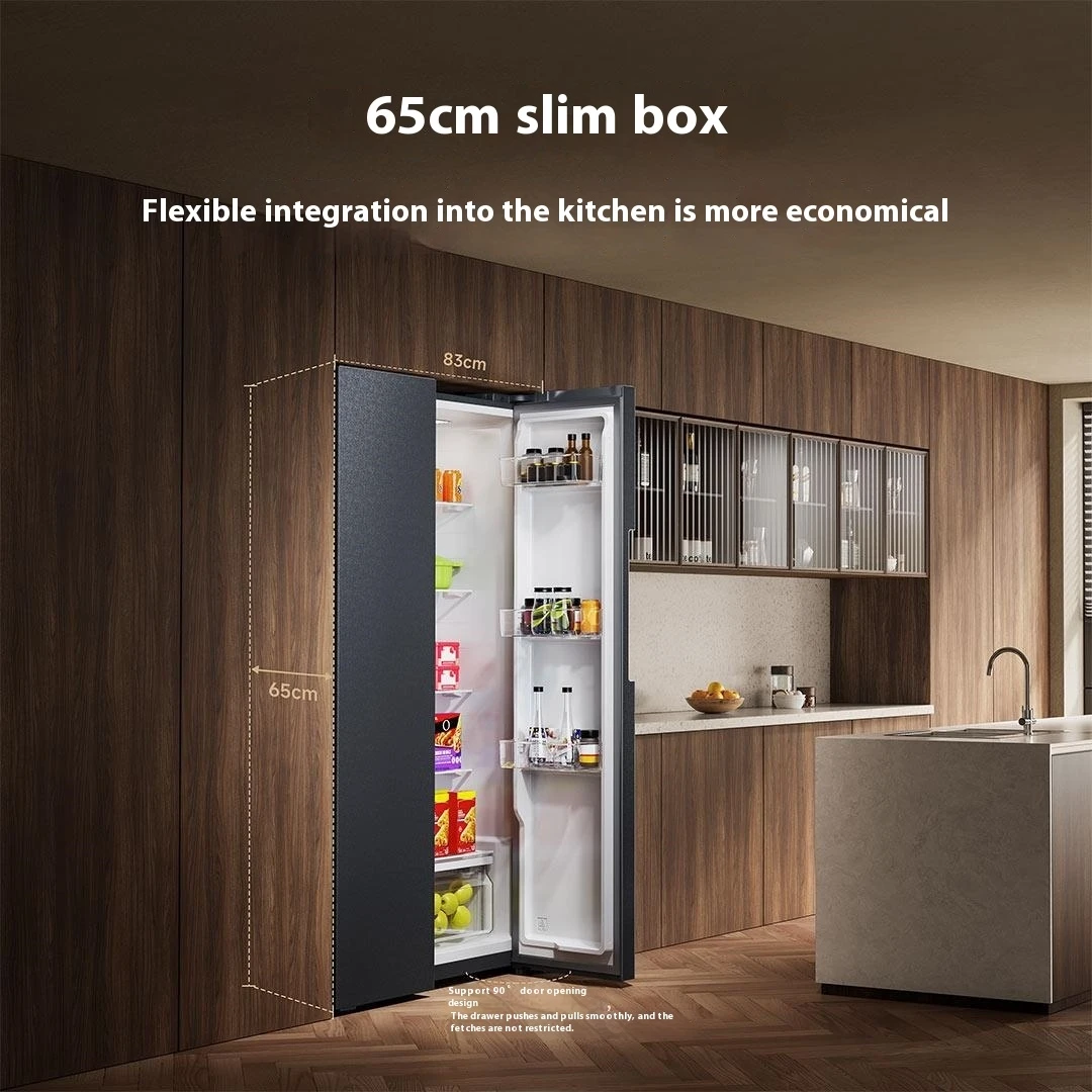 Xiaomi mijia Refrigerator Double Door 501L MoyuyanL Ultra thin fully embeddedMoyu Rock PCM LED Touch Screen Display BCD-521WMBI